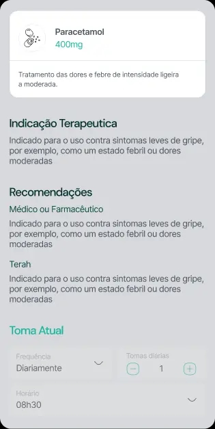 Recomendations and info about a medication