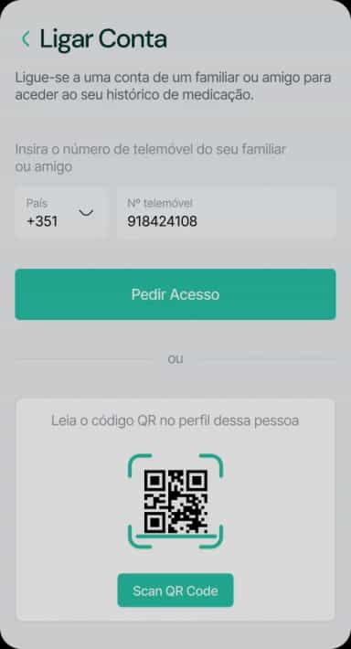 Associar contas de familiares ou amigos